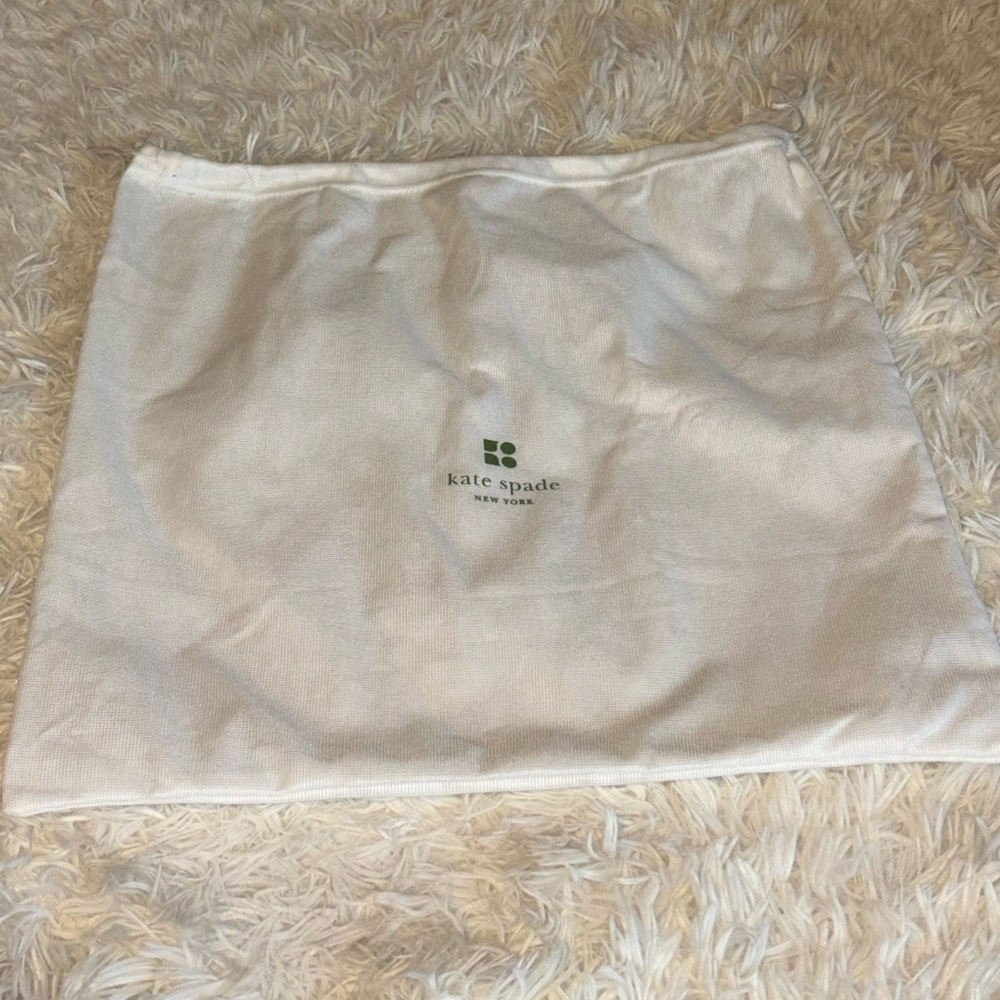 Kate Spade authentic white and green handbag dust bag